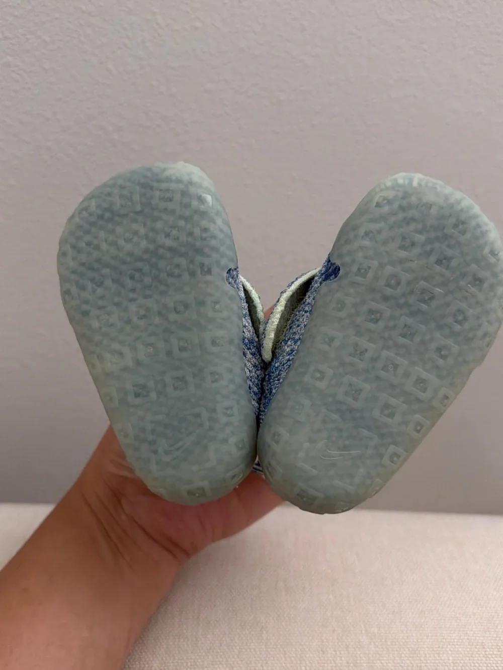 Nike swoosh 1 Blue & Light Green Slip-On Athletic Sneakers